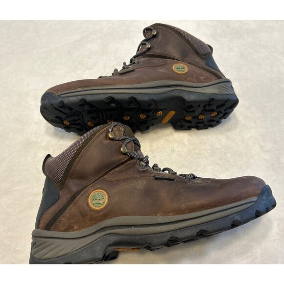 Timberland White Ledge Hiking Boots Mens Size 13 Brown Leather Waterproof - Picture 6 of 8